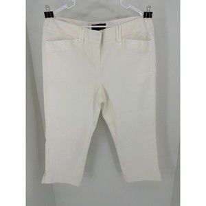 Sharagano Womens Coral Mid Rise Capri Crop Pants Size 12